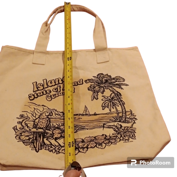 Del Sol Nwot Canvas Tote that changes colors in the Sun from Cozemel - Picture 3 of 5